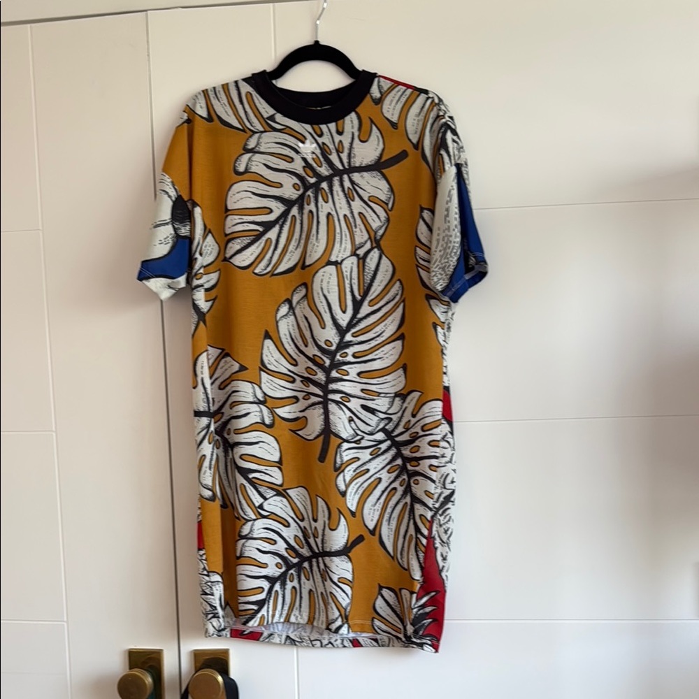 Adidas Red and Yellow Midi Dress